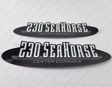 HYDRA SPORTS 230 SEAHORSE CENTER CONSOLE DECALS STICKERS Set of 2 10" LONG