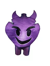 Funny Emoji Purple Devil Halloween Costume One Size Unisex Adult V19