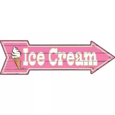 Ice Cream Novelty Metal Arrow Sign