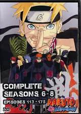 Naruto Shippuden Episodes 113 - 175 Seasons 6 - 8 English Dubbed / Japanese DVD