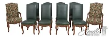 L61342EC: Set of 10 High Quality French Style Green Leather Dining Room Chairs