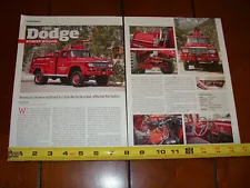 1959 DODGE POWER WAGON FIRE TRUCK ORIGINAL 2017 ARTICLE