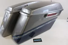 16 Harley Davidson Ultra Street Glide Saddlebag Saddle Bag Blue w Electric Latch