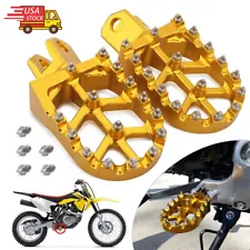 DRZ400 Foot Pegs Dirt Bike Footpedal For DRZ400 2000-2004 DRZ400E 2000-2007 Gold (For: 2015 Suzuki DRZ400SM)