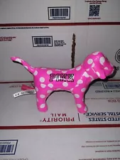 Victoria's Secret PINK Rare Holiday 2017 Polka Dot Dog Plush.