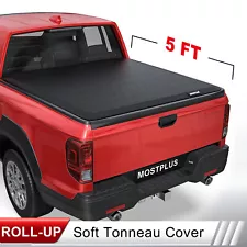 5FT Roll Up Soft Truck Bed Tonneau Cover For 2017-2024 Honda Ridgeline On Top (For: Honda Ridgeline)