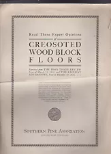 Southern Pine Association 1910s Brochure Creosoted Wood Block Floors