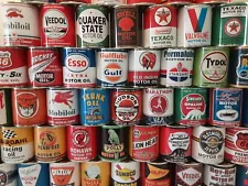 Old Motor Oil Cans 1 qt. 10 can Special Offer Mix or Match any 10 listed !