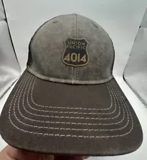 Union Pacific Tail Road 4014 Trucker Hat Cap - Brown Adjustable Snapback Mesh