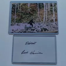 1967 Bigfoot suit actor Bob Heironimus signed 3x5 index card