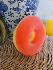 Giant Resin Peach Ring Candy Weird Unusual Handmade Artisan Wall Art Quirky