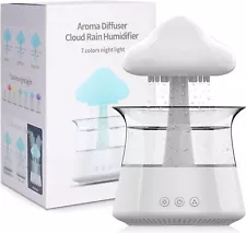 Cloud Rain Humidifier for Bedroom & Large Room Water Drip Humidifier (White)