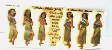 Vintage Hula-Hula Girls Water Slide Decal set for Water Glass