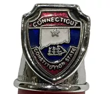 Metal Connecticut Constitution State Thimble Vintage