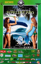 Official 2007 Pipeline Pro Hawaii Womens Surfing Surf Contest Event New Poster