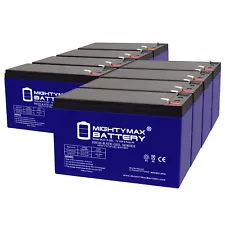 Mighty Max 12V 9AH GEL F2 Battery Replaces Marcum Showdown 5.6 DualBeam - 8 Pack