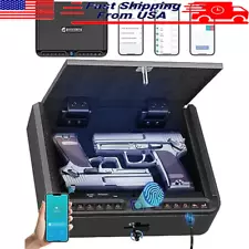 Biometric Gun Safe 4 Ways Access Fingerprint Keypad APP Portable Design New