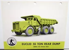 New Listing1959 Euclid 55 Ton Rear Dump Truck Series R-55 Model 4LLD Sales Brochure Specs