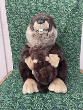 Costco Exclusive Brown Beaver with Baby Plush Stuffed Animal Large 18" Tall