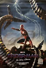 SPIDER-MAN NO WAY HOME Original One Sheet Movie Poster - 2021 - MARVEL