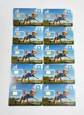 №3 Lot of 10 pcs Collectible SIM cards for phones of 2014 release