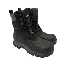 Aggressor Men's 8" 8910 Steel Toe Steel Plate WP Work Boots Black/Gray Size 8M