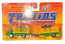 Matchbox Hitch ‘N Haul Trailers Superfast Cattle Truck And Trailer W/ Cows New