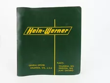 Hein-Werner Equipment Sales Catalog Binder