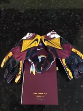 Nike NIB Washington Redskins Vapor Fly On Field Receiver Gloves-Size L