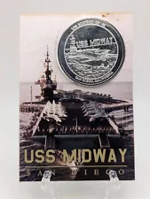 ð¥ RARE USS Midway San Diego Card and Silver Coin Magic Midway (Ebay Pop. 1/1)ð¥