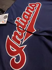 2018 Majestic Blue CLEVELAND INDIANS Blank Guardians Mens MLB Team Jersey M