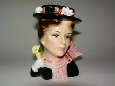 Pristine 1964 Enesco for Walt Disney Lady Head Vase MARY POPPINS