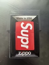 Supreme x Zippo Lighter New Logo Red