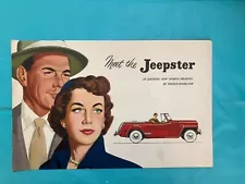 1948 WILLYS-OVERLAND "JEEPSTER" Truck Car Dealer Sales Brochure