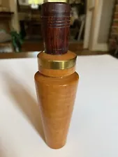 Beautiful Vintage Rosewood And Maple Duck Call 6.5” Tall Stamped RMR