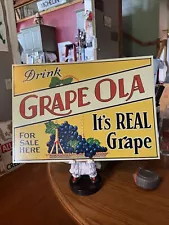 Drink Grape Ola For Sale Here Tin Sign 16x12