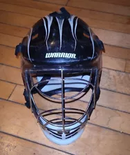 hockey Goalie Street Mask Warrior & Cat Eyes Chrome Cage Sr Size