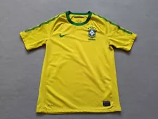 Nike Brazil Home Jersey 2010 Boys Size L Yellow Shirt