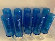 X10 bird cage drinkers in blue plastic material for oriental birds