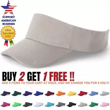 Sun Visor Hat for Men Women Solid Baseball Cap Adjustable Summer Blank Hats