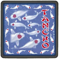 Coaster Set - Koi Koi Carp Tancho - KO243 - Approx. 10 x 10 cm