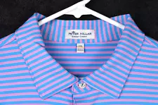 Peter Millar Summer Comfort Polo Shirt Men XXL Cotton Candy Fun Dad Gift For Him