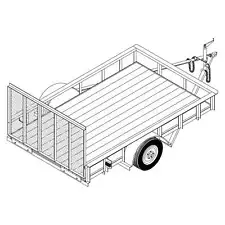 T1110 6'4" x 10 Single Axle 3.5K Utility Trailer DIY Master Plan Blueprint