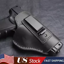 Leather IWB Gun Holster for Concealed Carry Right Hand Pistol Waist Belt Holster