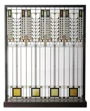 YTC Frank Lloyd Wright Tree of Life Design Painted Glass Display