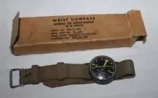 Unissued USN WW2 Navy Pilots Survival Waltham Wrist Compass w/Box