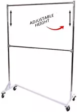 Heavy Duty Rolling Z Garment Rack - White Base