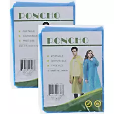 Poncho Adult Size Assorted Colour Each ( Pack Of 2 )