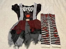 spirit halloween Scary Clown Costume Girls Size Small