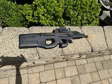 Full Auto P90 Style Electric Airsoft Gun w/ Scope